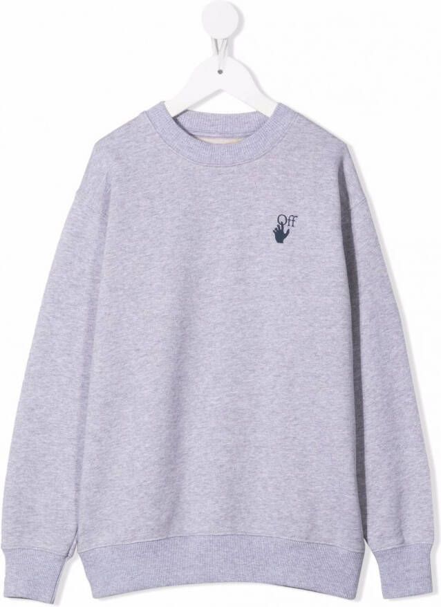 Off-White Kids Sweater met logoprint Grijs