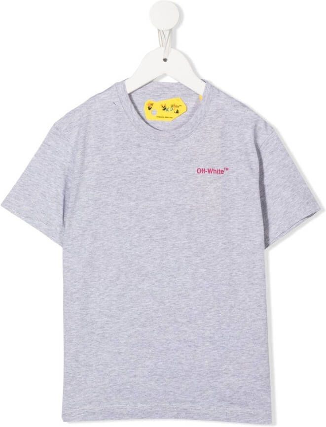 Off-White Kids T-shirt met logo Grijs
