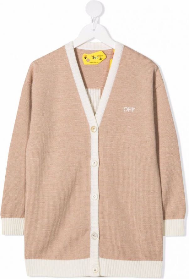 Off-White Kids Vestjas met pijlpatroon Bruin