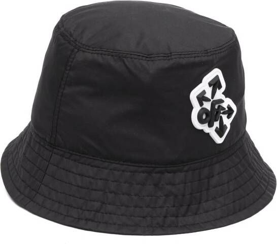 Off-White Kids Vissershoed met logopatch Zwart