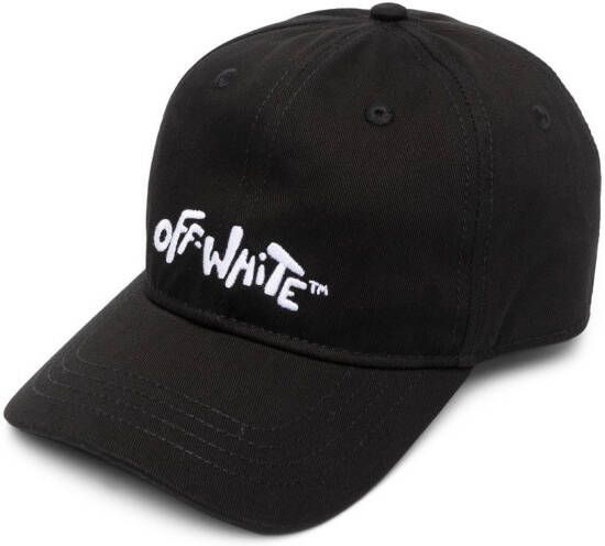 Off-White Kids Pet met geborduurd logo Zwart
