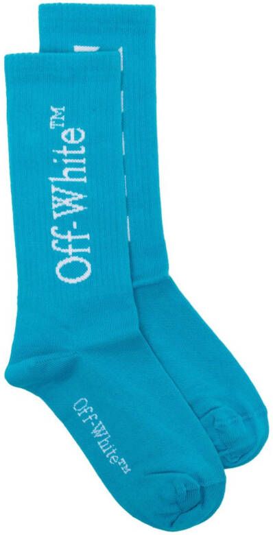 Off-White Kids Sokken met logoprint Blauw
