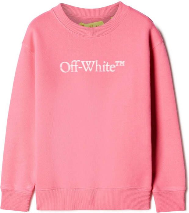Off-White Kids Katoenen sweater met logoprint Roze