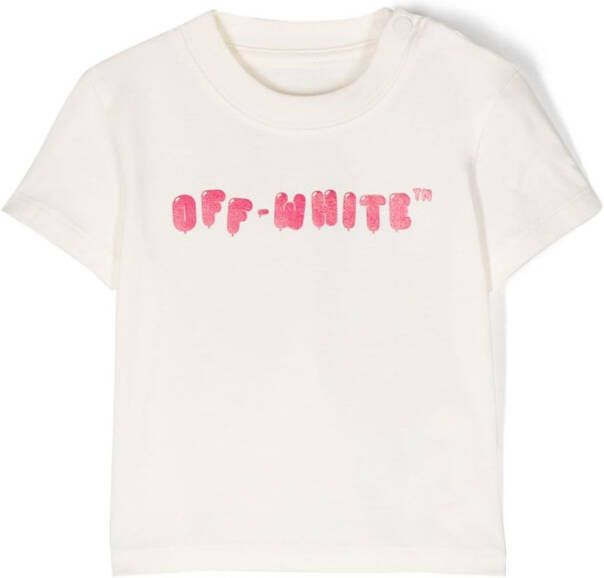 Off-White Kids T-shirt met logoprint Wit
