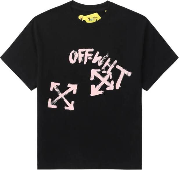 Off-White Kids T-shirt met logoprint Zwart