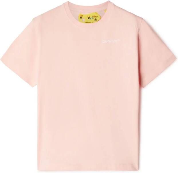 Off-White Kids T-shirt met print Roze