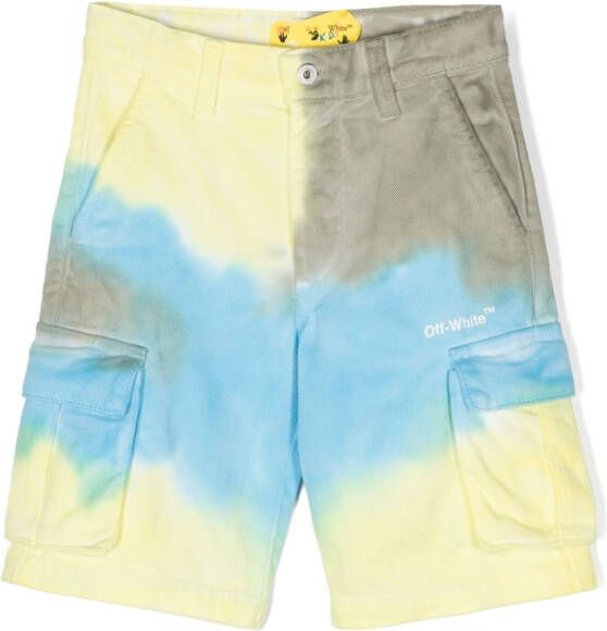 Off-White Kids Cargo shorts Geel