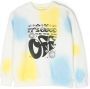 Off-White Kids Sweater met tie-dye print Wit - Thumbnail 1
