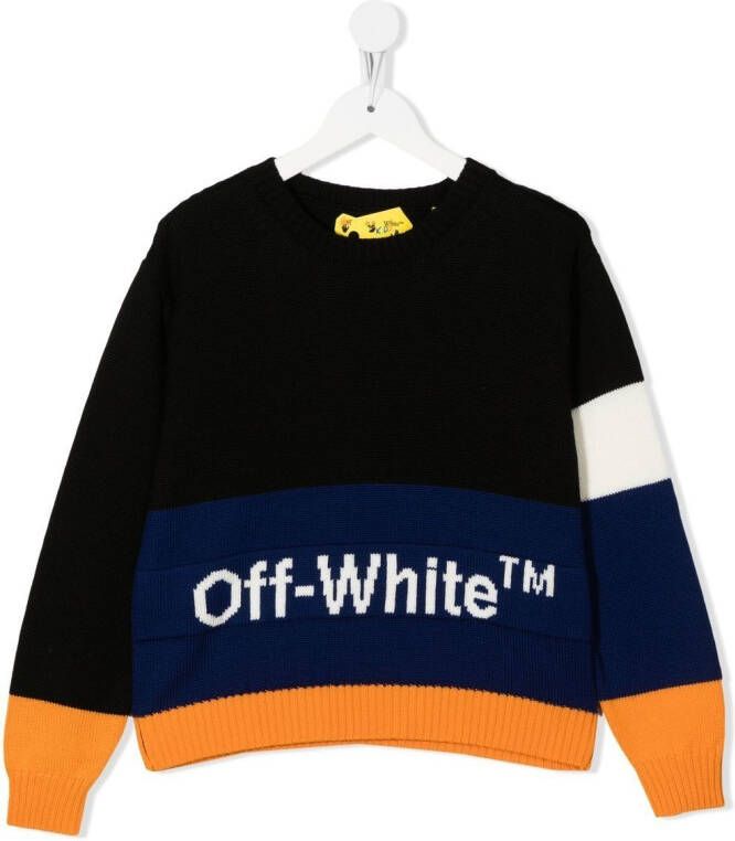 Off-White Kids Trui met geborduurd logo Zwart