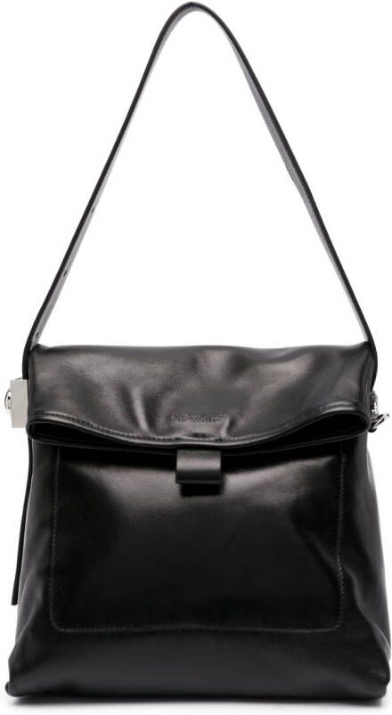 Off-White Leren schoudertas Zwart