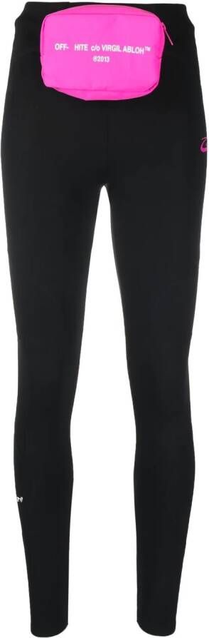 Off-White Legging met afneembare buidel Zwart