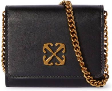 Off-White Leren portemonnee Zwart