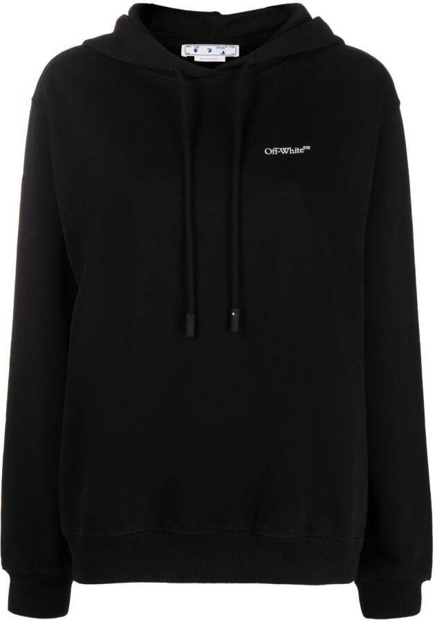 Off-White Hoodie met logoprint Zwart