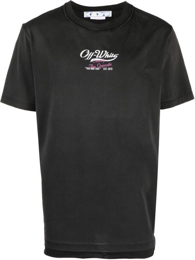 Off-White T-shirt met logoprint Grijs