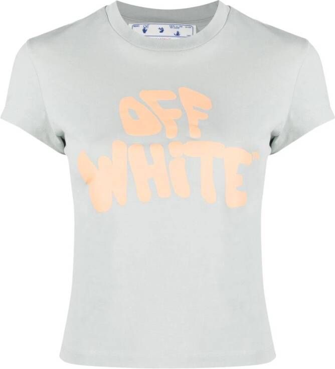 Off-White T-shirt met logoprint Grijs