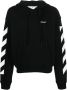Off White Logo Print Hoodie Zwart Heren - Thumbnail 1