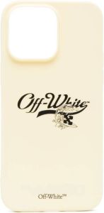 Off-White iPhone 14 Pro hoesje met logoprint Beige
