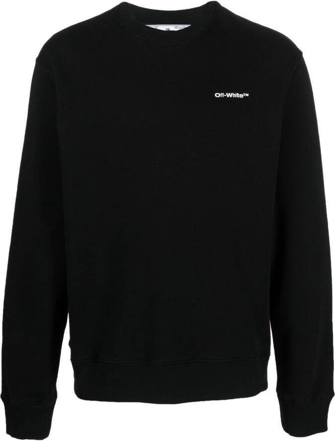 Off-White Sweater met logoprint Zwart