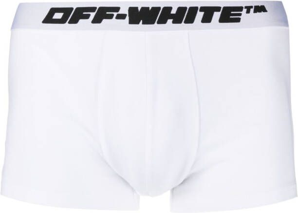 Off-White Boxershorts met logoband Wit
