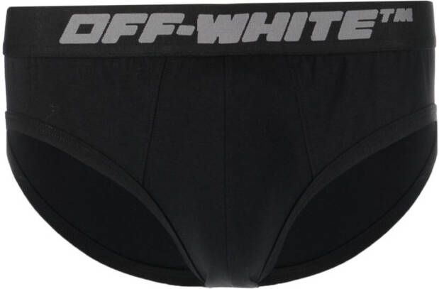 Off-White Slip met logoband Zwart