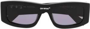 Off-White Lucio zonnebril met rechthoekig montuur Zwart
