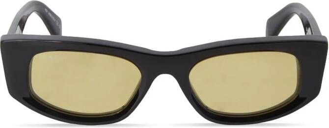 Off-White Matera zonnebril met rechthoekig montuur Zwart