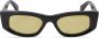 Off-White Matera zonnebril met rechthoekig montuur Zwart - Thumbnail 1
