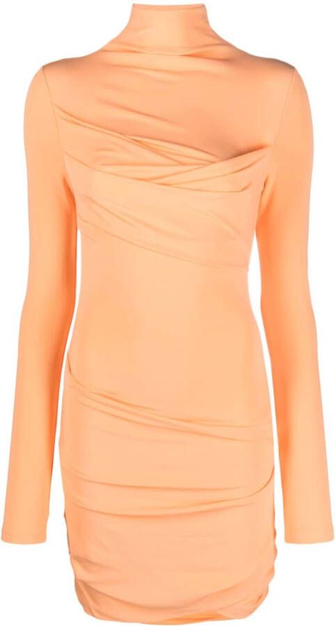 Off-White Mini-jurk met ruche Oranje