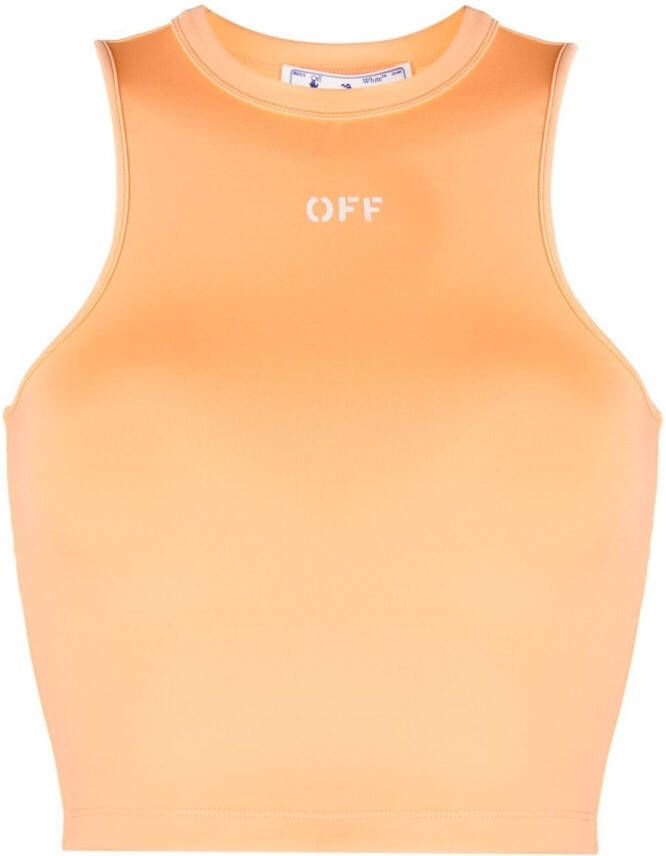 Off-White Mouwloze top Oranje