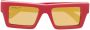 Off-White Nassau zonnebril met rechthoekig montuur Rood - Thumbnail 1