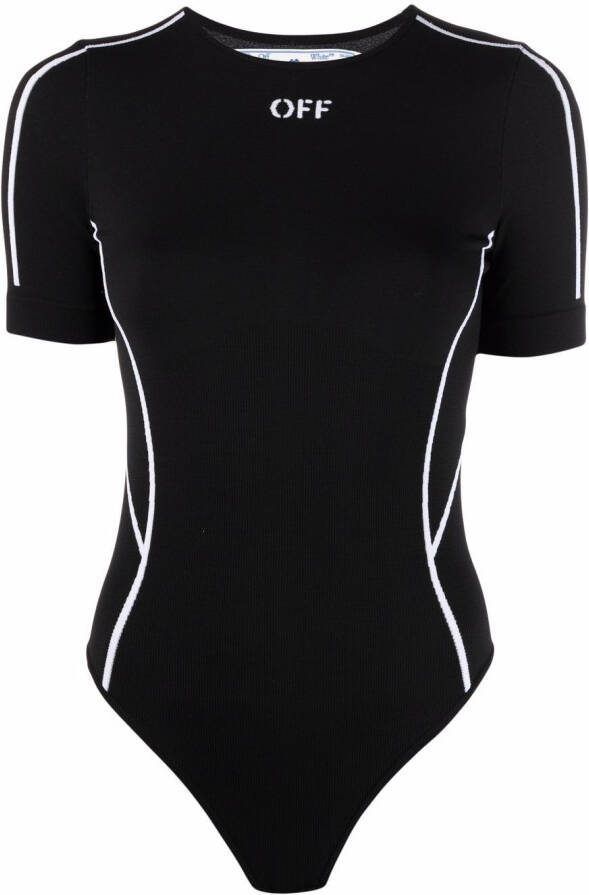 Off-White OFF-stamp naadloze body Zwart