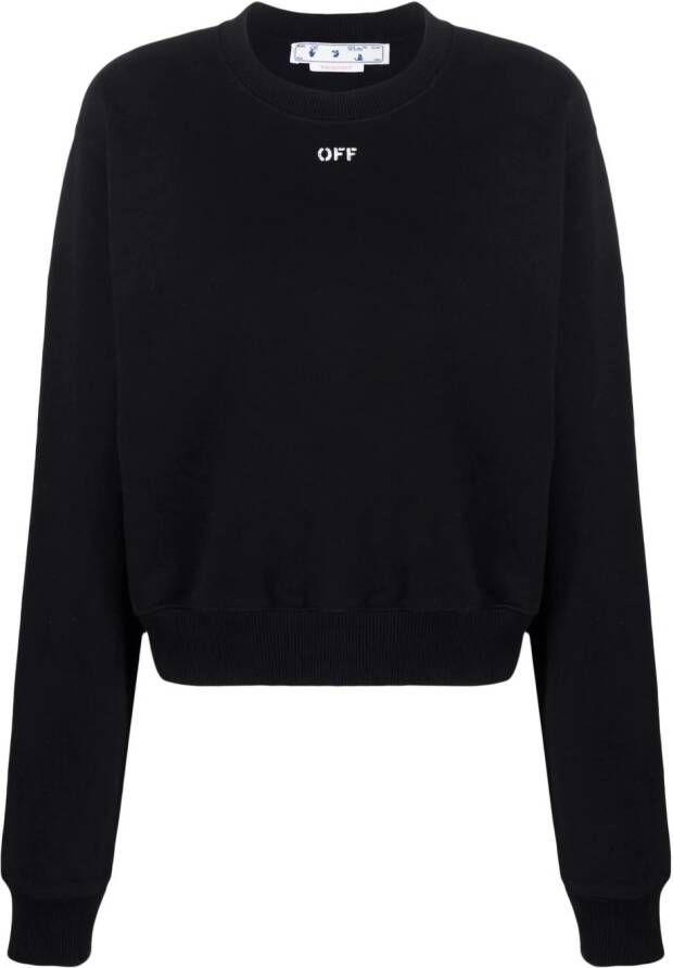 Off-White Cropped sweater Zwart