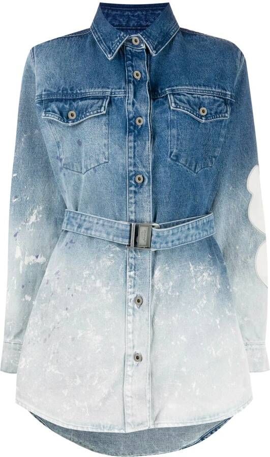 Off-White Denim blousejurk Blauw