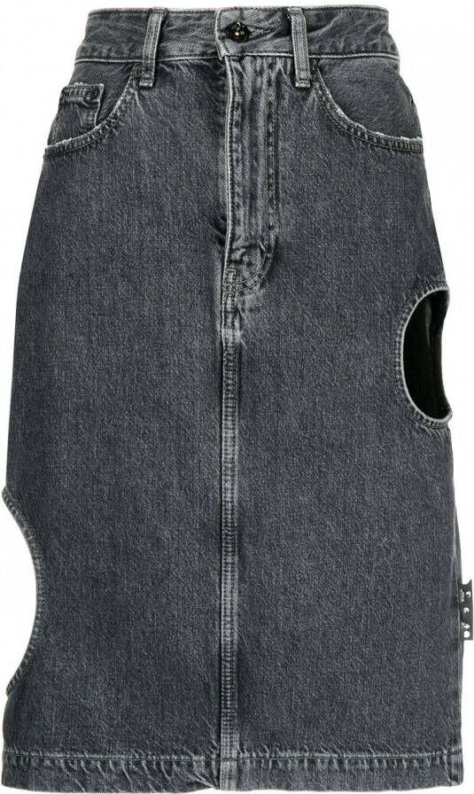 Off-White Denim kokerrok Blauw