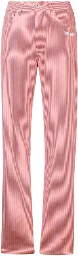 Off-White gestreepte jeans Rood