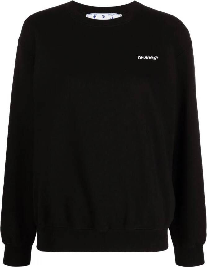 Off-White Sweater met Diag-streep Zwart