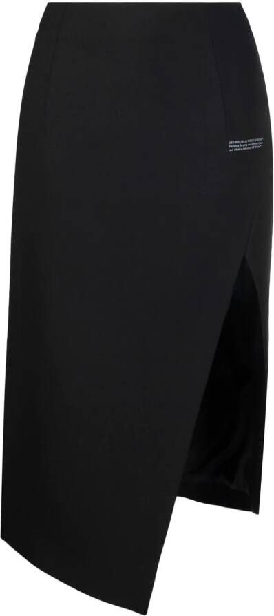 Off-White Corporate high waist midi-rok Zwart