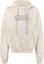 Off-White Hoodie met geborduurd logo Bruin - Thumbnail 1