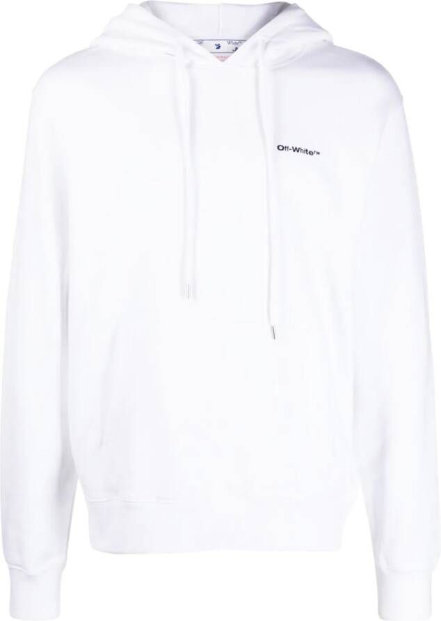 Off-White Hoodie met logoprint Wit