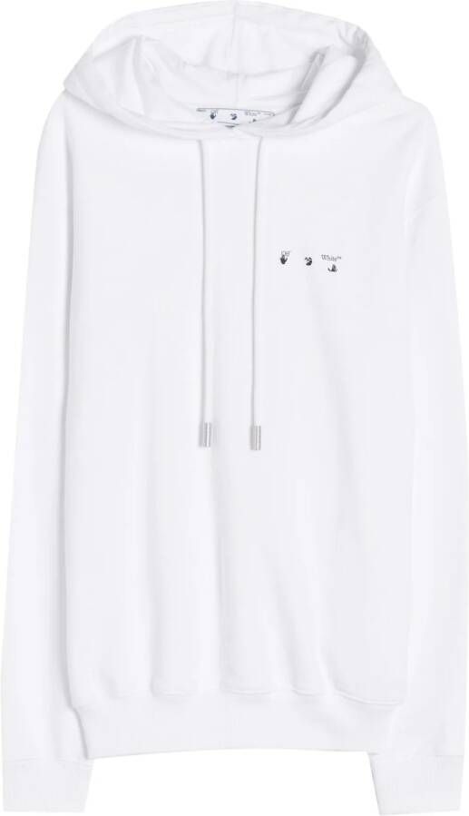 Off-White Off White Hoodie met print dames Elastane biologisch katoen biologisch katoen Polyester XXS Wit
