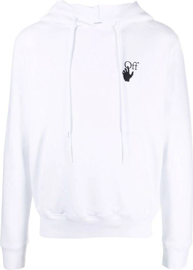 Off-White Hoodie met print Wit