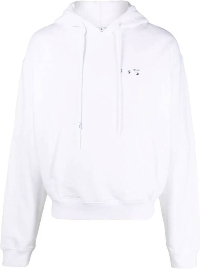Off-White Hoodie met print Wit