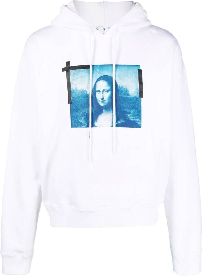Off-White Hoodie met print Wit