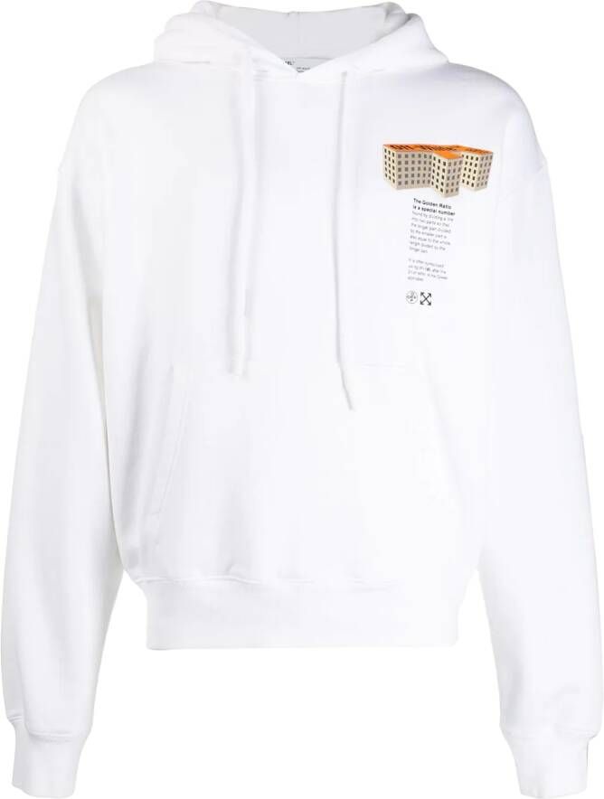 Off-White Hoodie met print Wit
