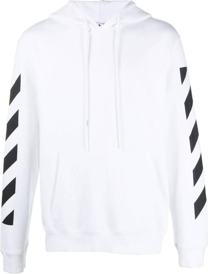 Off-White Hoodie met print Wit