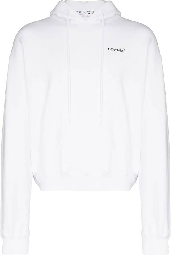 Off-White Hoodie met print Wit