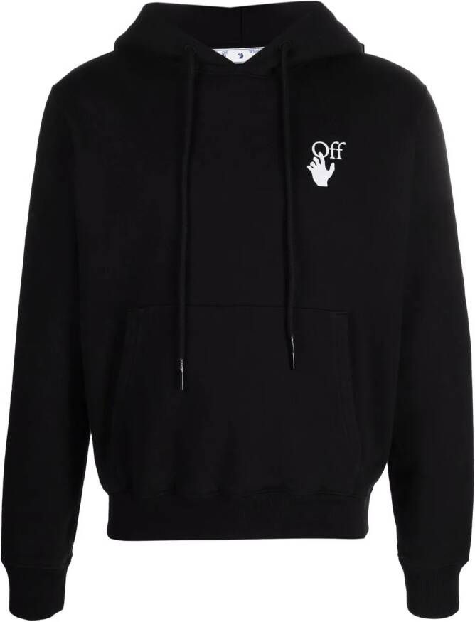Off-White Hoodie met print Zwart
