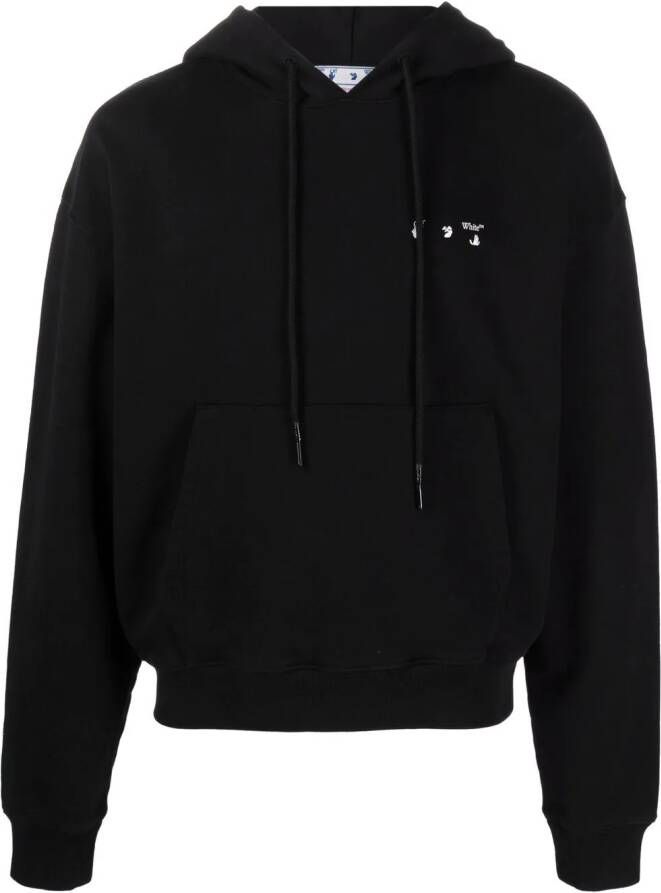 Off-White Hoodie met print Zwart