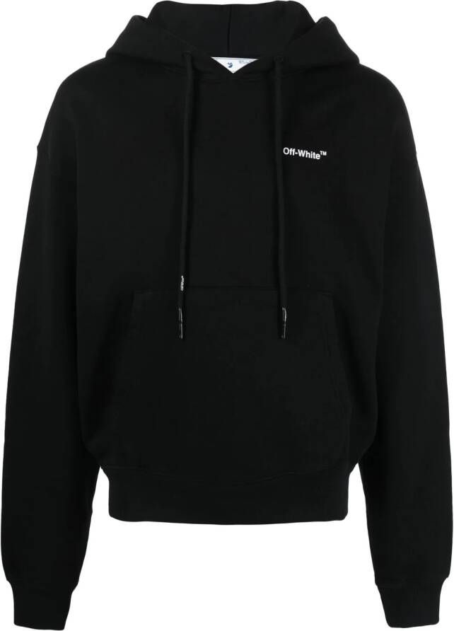 Off-White Hoodie met print Zwart