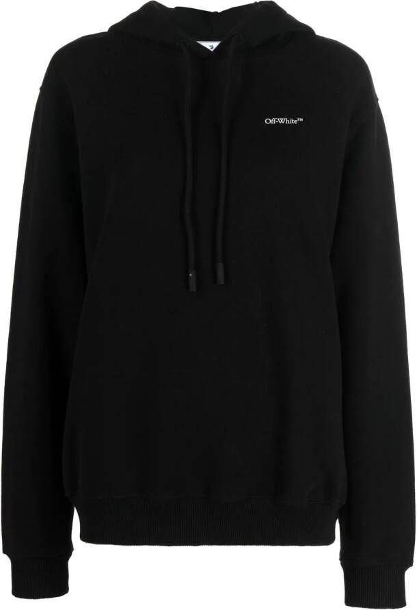 Off-White Hoodie met trekkoord Zwart